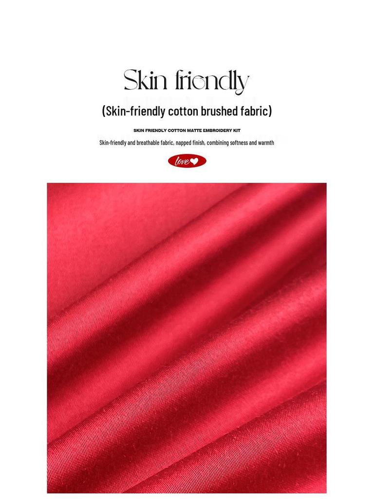 Luxury Dragon & Phoenix Embroidered Wedding Bedding Set - Red Bridal Room Dowry Sheet & Duvet Combo