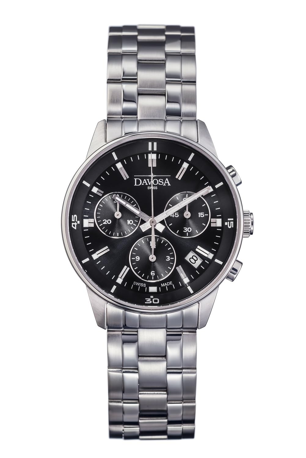 

Chronograph Date Watch Silver [Davosa] Swiss-made 168.585.55 Men s чорний