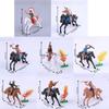  Pack Of 8 Cowboy Horse and Indian Figurines Plastic Office Desk Decoration for Kids and Adults