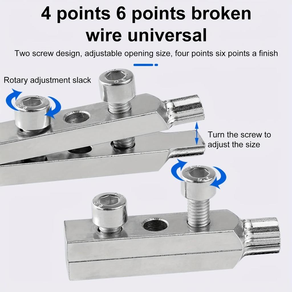 Bathroom Tools Broken Wire Extractor Threading Tools Tap and Screw Remover Water-Tap Angle Valve Repair for 4/6 Points