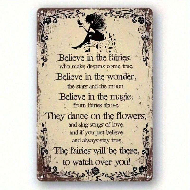 Vintage Metalen Blik Wandposter Bord 20x30cm