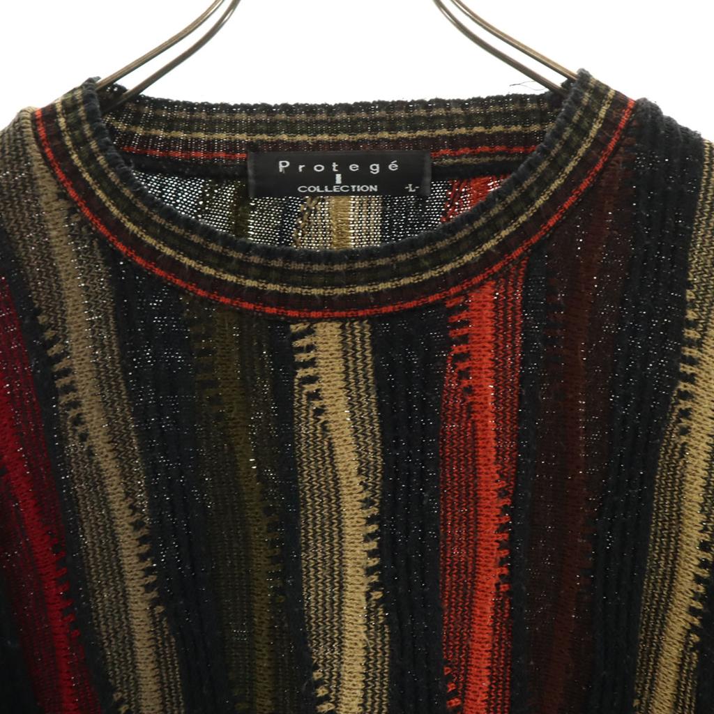 Protoge COLLECTION 90s Made In USA Old Long Sleeve 3D Knit L Sweater Men's Used