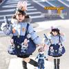 2025 Winter Girls' Elegant Rabbit Officer Down Jacket – High-End Fashion Baby Coat