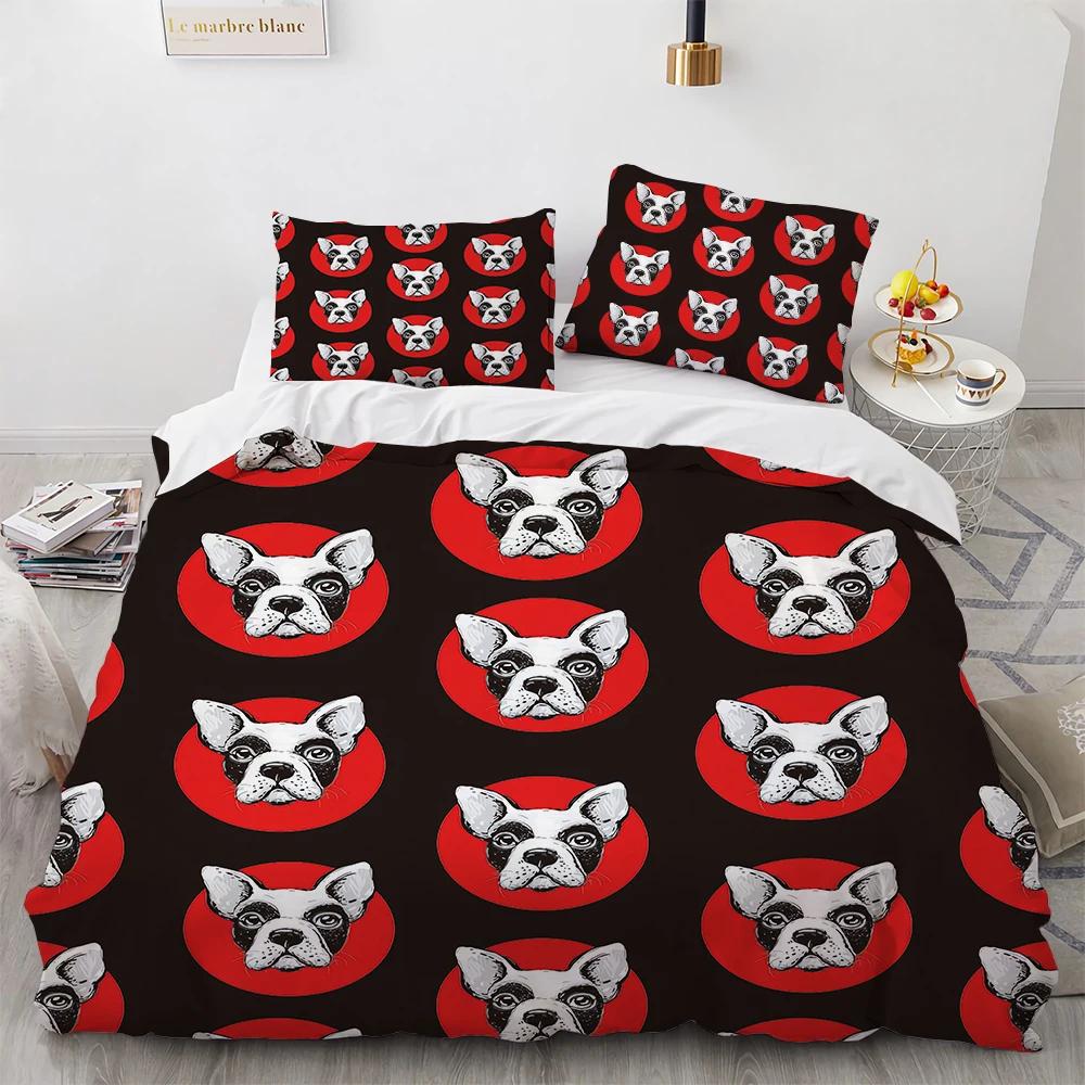 Corgi Dog King Queen Duvet Cover Yellow Cartoon Puppy Bedding Set for Kids Boys Girls Kawaii Pet Animal Pink 2/3pcs Quilt Cover