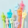 10pcs Simple Macaron/Transparent Teaching Stick Finger Design Handheld Teaching Pointer Reading Sticks School Office