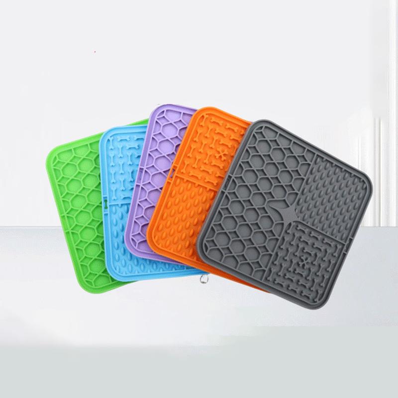 Pet Placemat Cat Slow Feeding Mat Dog Lick Mats Silicone Pets Eating Slowly Food Pad Cats Dogs Feeding Supplies