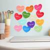 8pcs Heart-Shaped Sticky Notes - Colorful Memo Pads with Self-Adhesive Backing - Cute Reminder Notepads for Office/Home