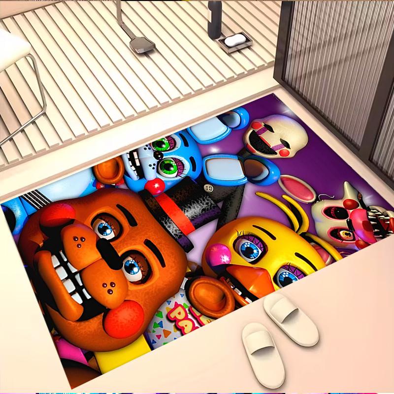 Tappeto Stampato Five Nights at Freddy's, Tappeto da Pavimento Lavabile, Per Ingresso, Stanza del Dormitorio, Lavanderia, Ufficio, Studio, Decorazione per la Casa, Regalo di Compleanno, Natale