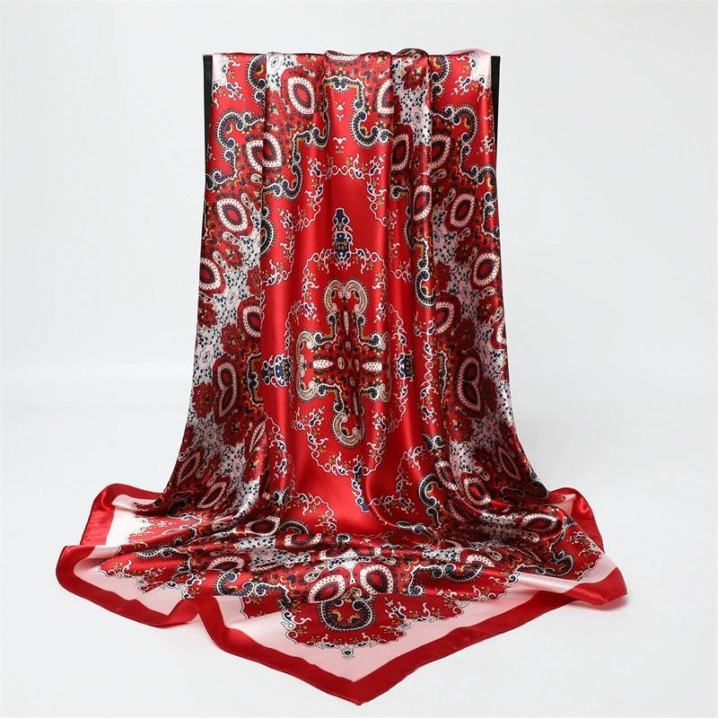 90CM Women Fashion Square Lady Shawl Colorful Lace Scarf Female Tassel Shawls Scarves Spring Summer Photo Props Accessories