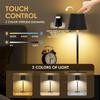 3 Colors Table Lamp LED Touch Sensor Desktop Night Light Rechargeable Wireless Reading Lamp For Hotel Bar Restaurant Room Decor