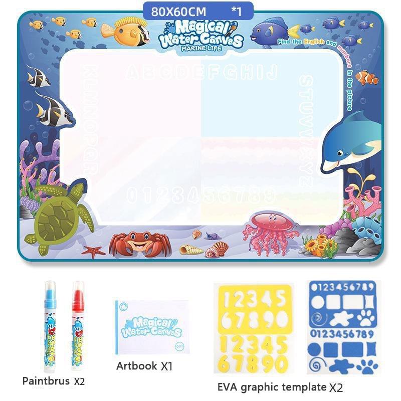 15.76"×12.6"Colorful Water Doodle Mat For Kids - Montessori Educational Toy Drawing Mat For Boys And Girls Age 3-8 Toddler Gift
