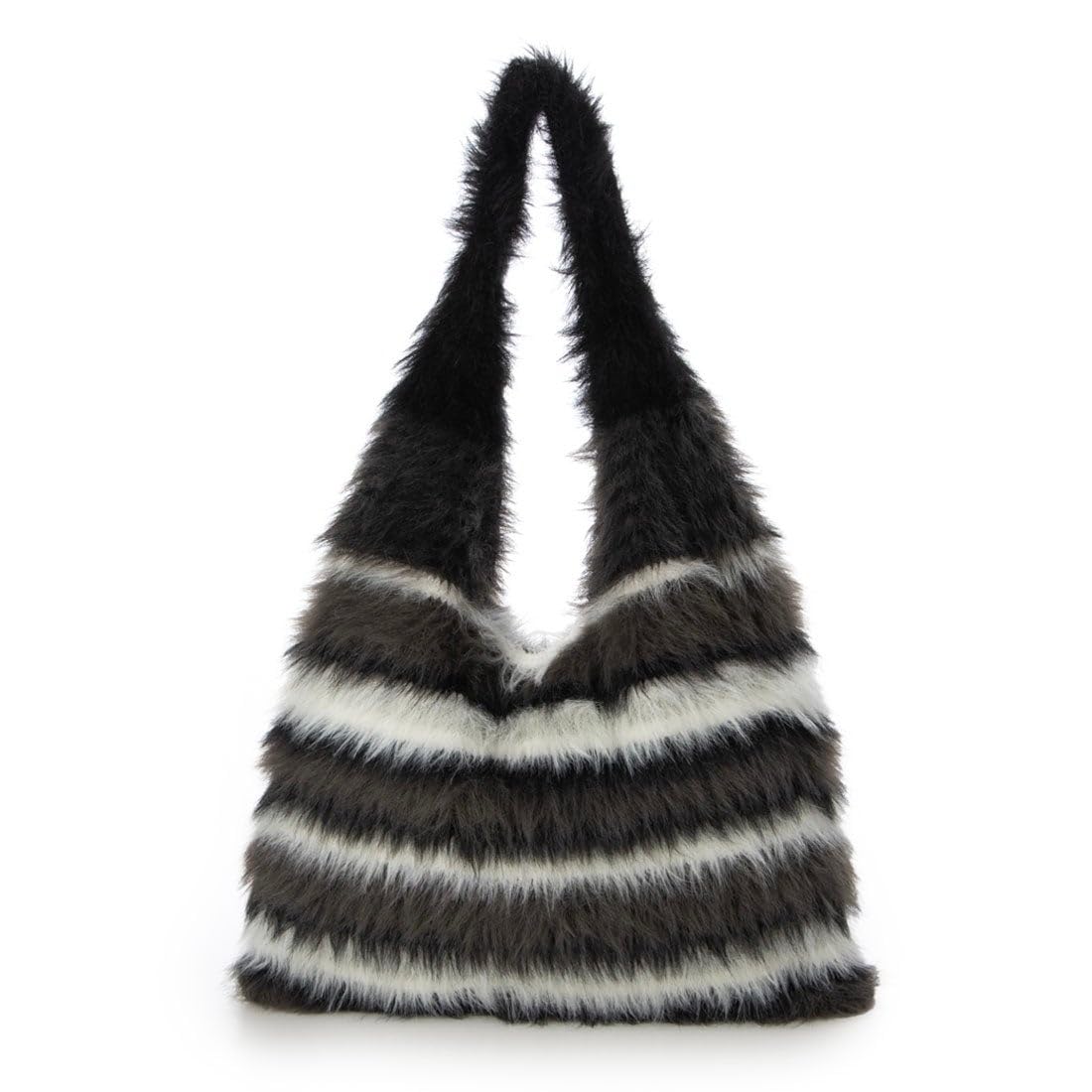 меховая сумка-тоут [Kashkash] Мульти-полоска