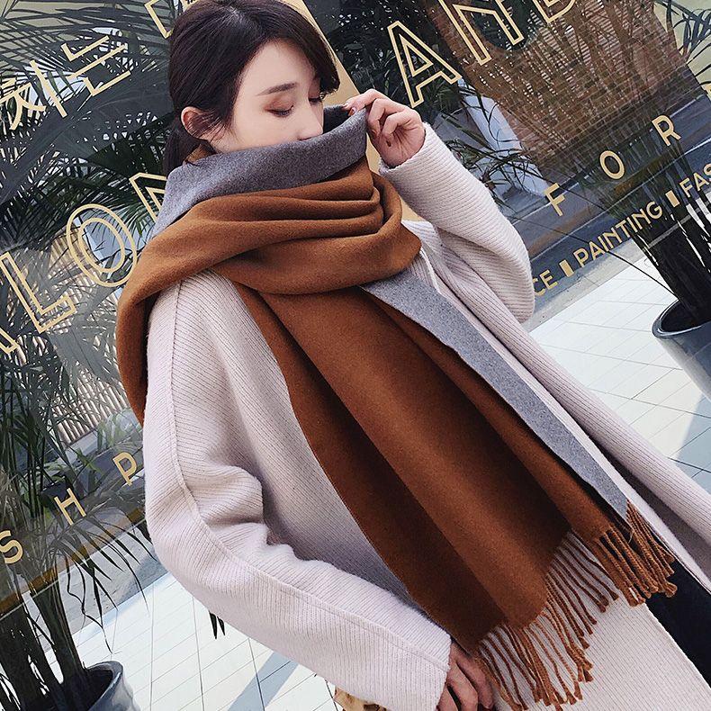 Womens Fall Winter Scarf Fashion Tassel Soft Warm Blanket Scarves Thick Soft Womens Shawl Wraps