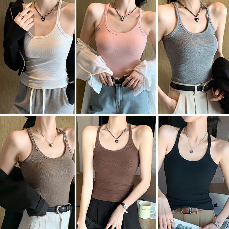 8 Vest Women's Small Suspenders Spice Girls Bottoming Shirt Summer Pure Desire Sexy Inside with a Beautiful Back Outside To Look Thin On Clothes