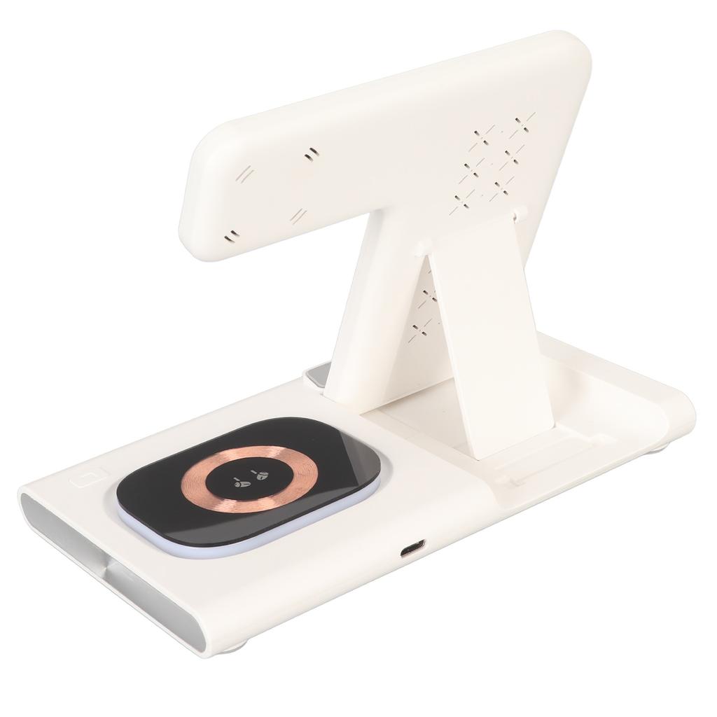 4 In 1 Wireless Charger Station Foldable Fast Charging Station Stand with Night Light for IPhone