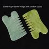 Green Massage Comb Hsiuyen  Gua Sha Board Stone  Hair Brush  Body Scalp Meridian Treatment