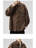 Men's Long Sleeve Corduroy Shirt - Japanese Retro Plaid Jacket for Spring & Autumn