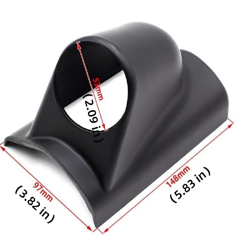 Automodifikation 52MM Instrumentenständer Schwarz Einzelloch Linker Rahmen Instrumentenabdeckung ABS Instrumentenhalterung Instrumentenständer mit Carbonoberfläche