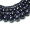 Beyond Crystal Blue Sandstone Round Beads for DIY Handmade Jewelry