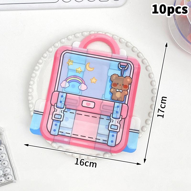 Niedliche Cartoon-Schultaschenform Süßigkeitenverpackungsbeutel Snack-Keks-Aufbewahrungsbeutel Kindertag Geburtstag Verschlussbeutel