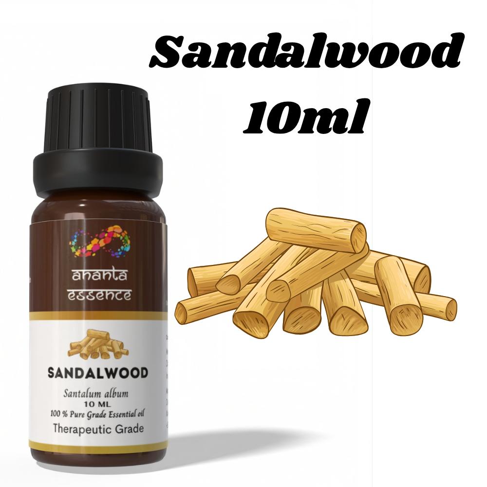 Ananta Sandalwood Essential Oil 10 Ml | Woody Aromatic Oil | Diffuser & Home Fragrance Use
