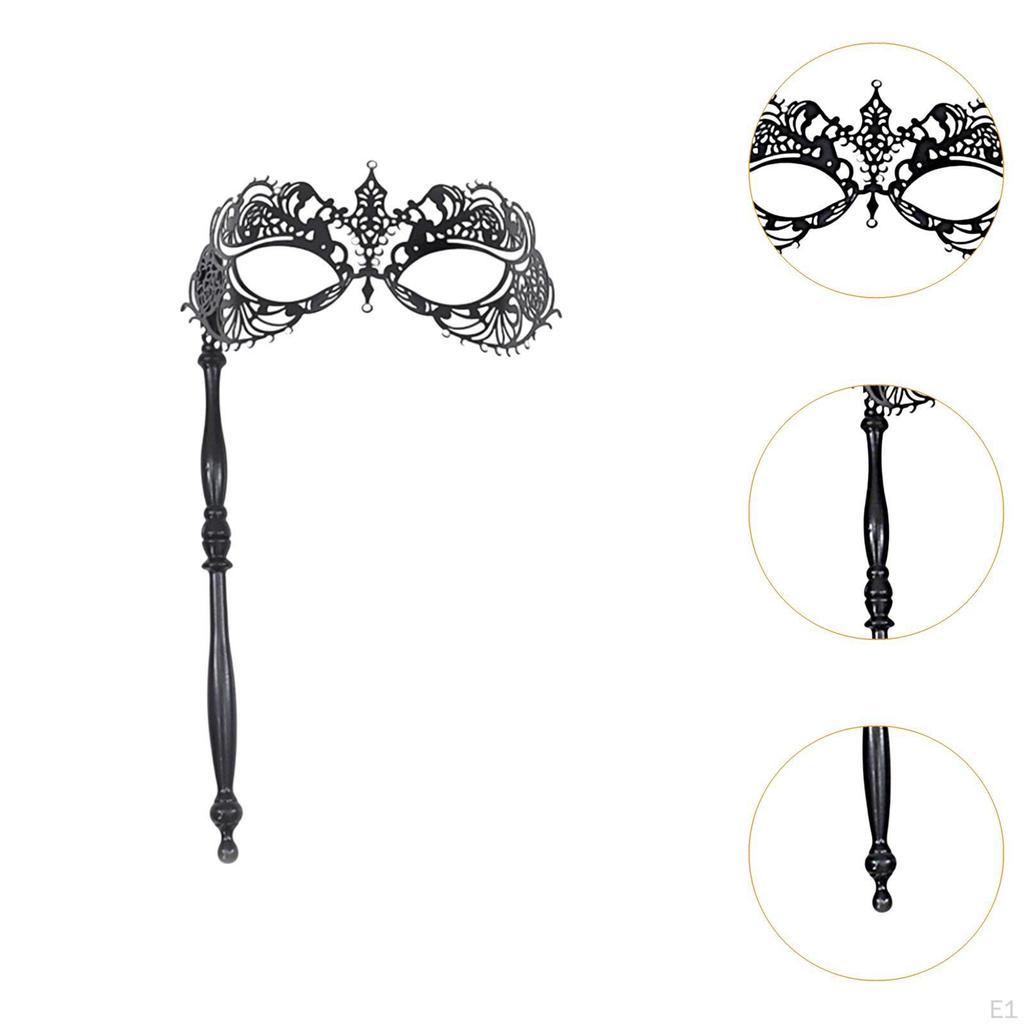 Elegant Handheld Mask with Stick for Costume Events And Parties
