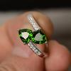 2026 New Luxury Fashion Green Zirconia Crystal Ring for Women's Engagement/Wedding/Anniversary Party Personalized Jewelry