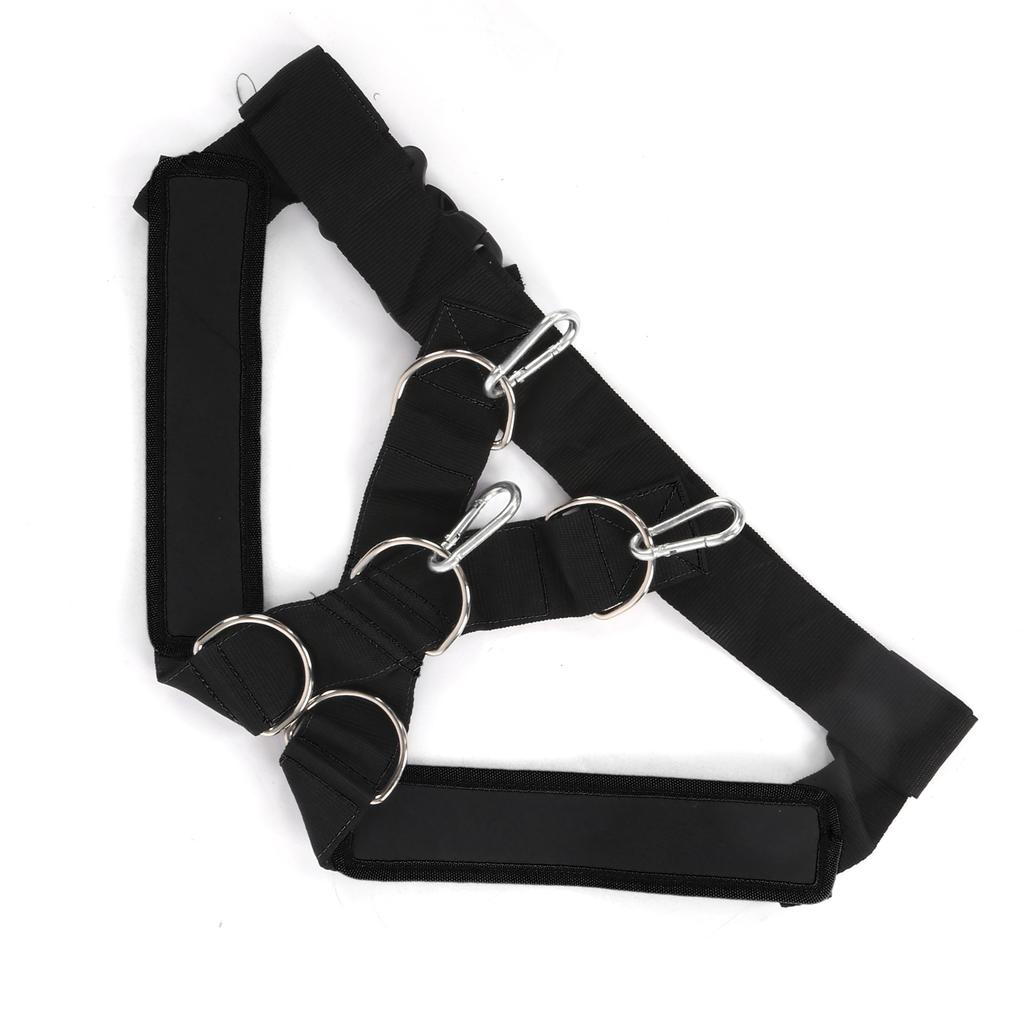Weight Bearing Shoulder Strap Pulling Sled Harness Vest Resistance Bands with Pulling StrapBlack