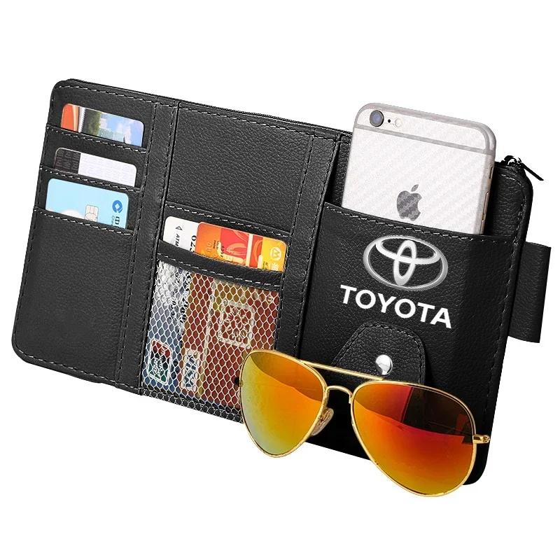 Car Sun Visor Point Type Multi-function Storage Bag Car Accessories for Toyota TRD GR Chr Corolla Camry Rav4 Yaris Hilux Prius Fortuner