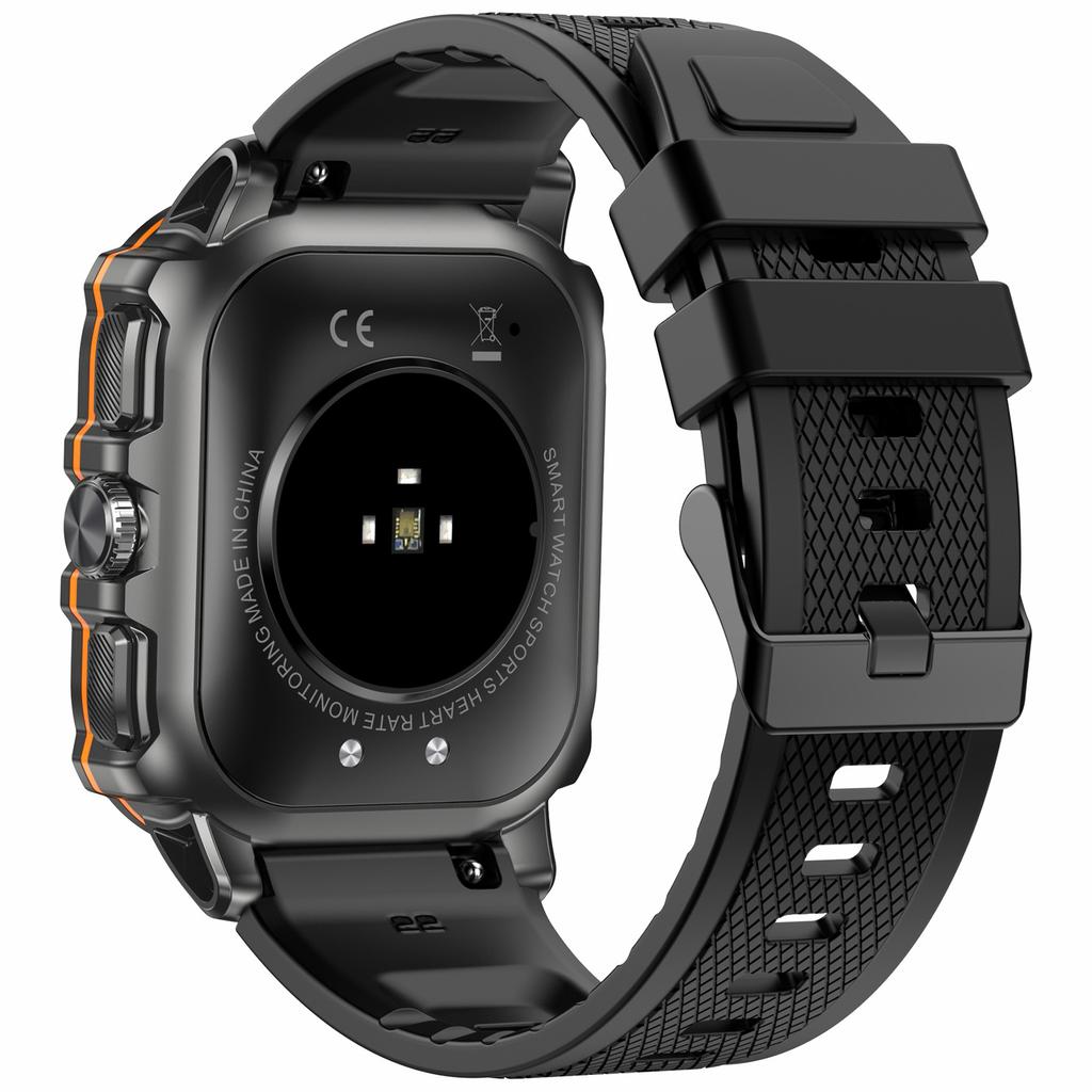 AK72 Smart Watch 1.952 Inch Heart Rate Blood Pressure Monitor Fitness Watch, Silicone Strap