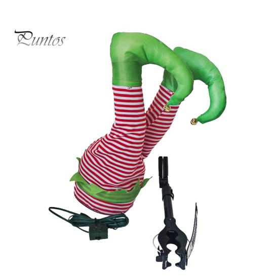 

Рождественский эльф, елочное украшение, качающаяся нога эльфа, рождественская верхушка для елки, декоративная гирлянда, подвижная плюшевая нога для вечеринки в честь елки, домашний декор зелёный