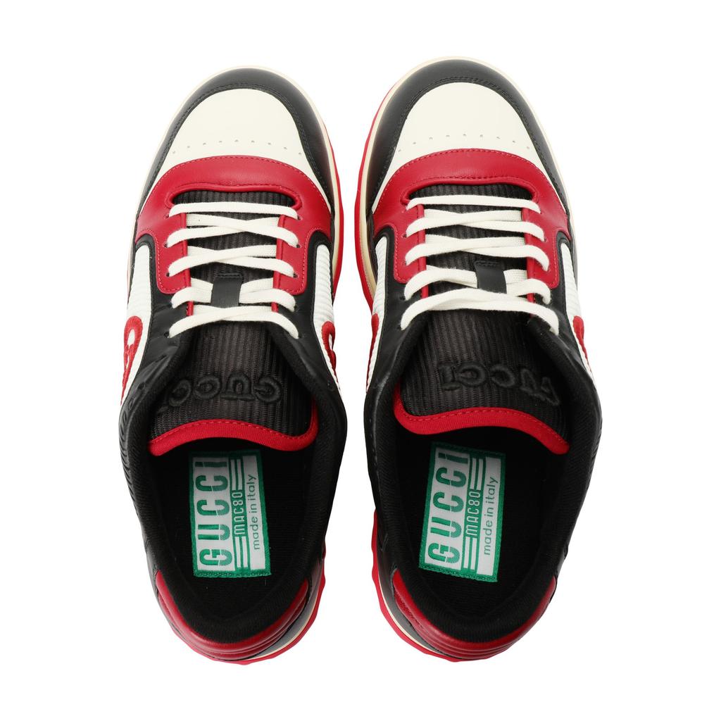 Gucci MAC80 Sneaker 'Black White Red' 762611 AACNW 1051