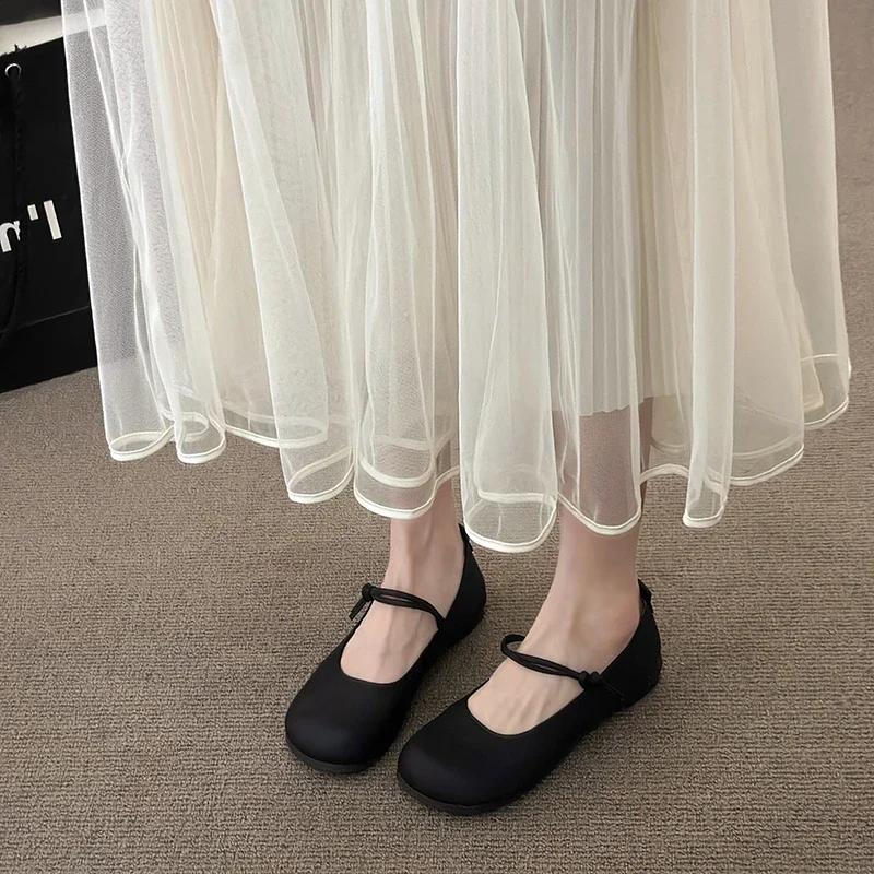 Fashion 2024 Hot Sale Shoes Female One Kick Women's Flats Spring Autumn Round Toe Solid Solft Sole Casual Comfortable Flats Loafers