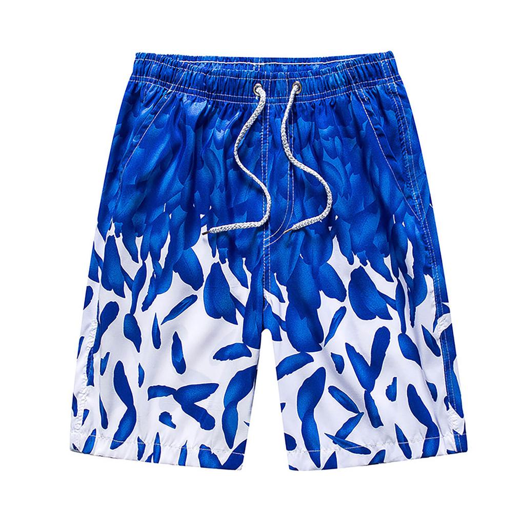 Men's Swim Trunks Quick Dry Beach Surfing Running Swimming Drawstring Shorts
