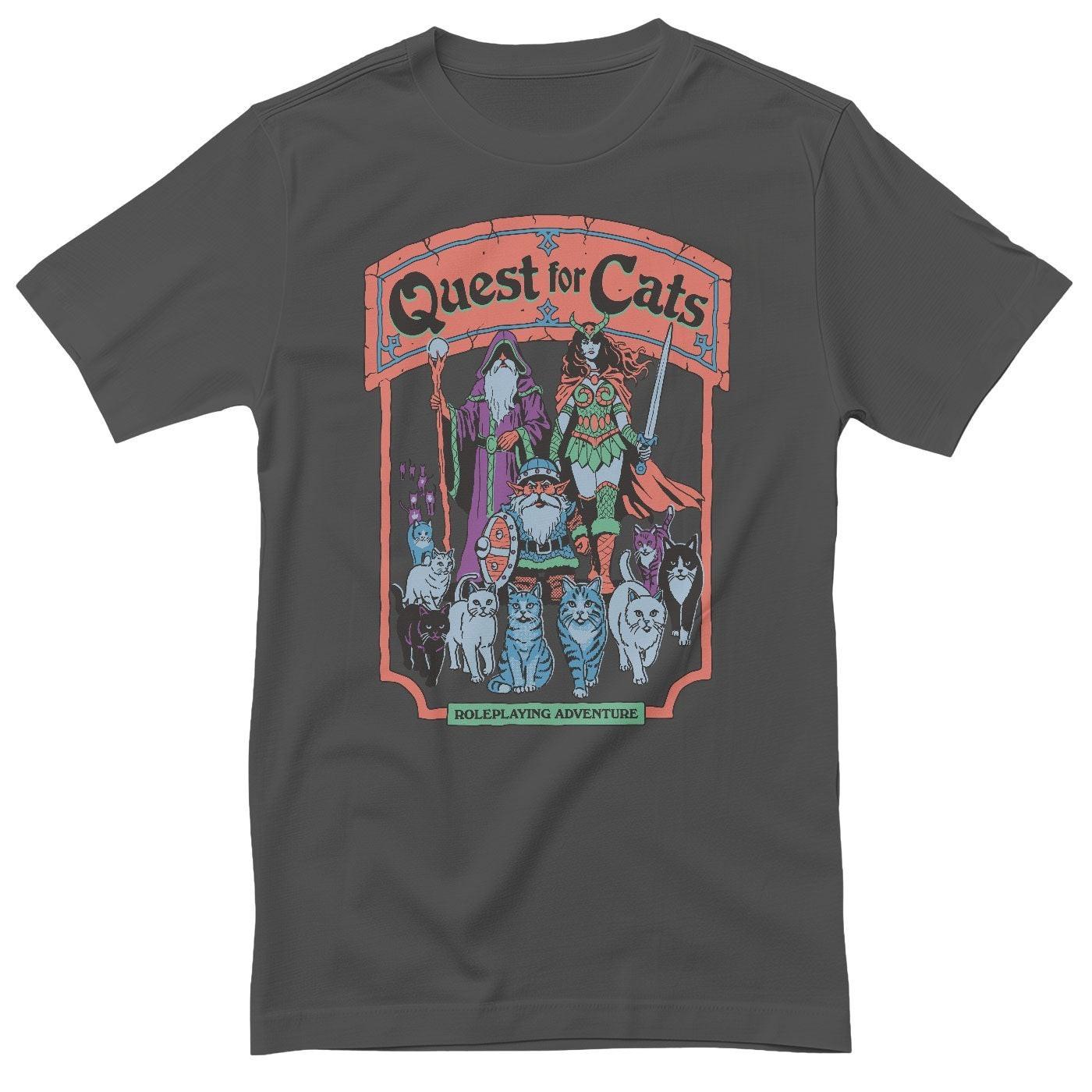 Officially Licensed Steven Rhodes Quest For Cats Mens T-Shirt L