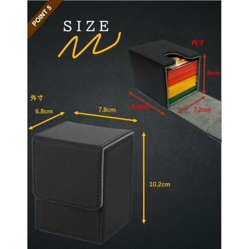 Venssu Deck Case, Trading Card Case, Vertical Storage, Magnetic, PU Leather, 100 Card Sleeve Compatible, "Yu-Gi-Oh!, Pok?mon, Duel Masters, and Other