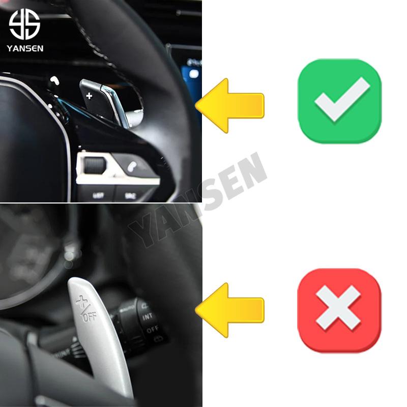 Paddle Shifter For Peugeot 208 308 508 2008 3008 5008 GTi SW Allure Carbon Black Steering Wheel Shift Paddle Shifter Accessories