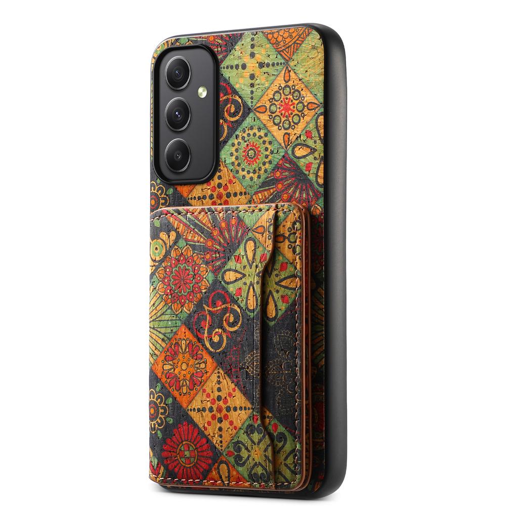 For Samsung Galaxy A35 5G Cases Floral Pattern PU+TPU+PC Kickstand Phone Cover Card Slot