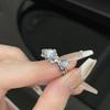 Niche Design High Sense Cold Wind Pearl Moonstone Open Ring Women'S French Personality Fashion Ring