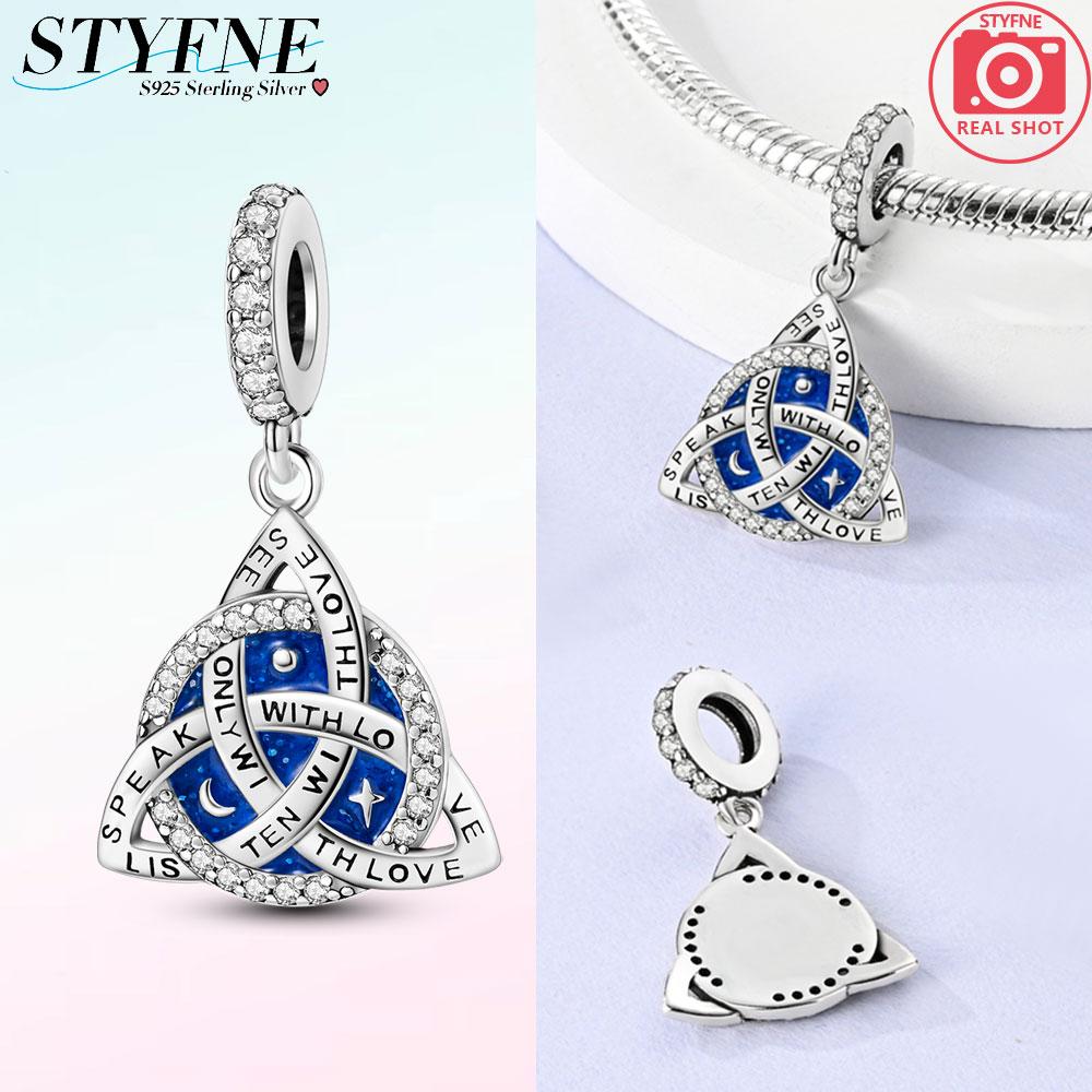 

Plated 925 Silver Celtic Knot Love Proverb Charms Fit 925 Charms Bracelet Beads Jewelry Gifts for Women