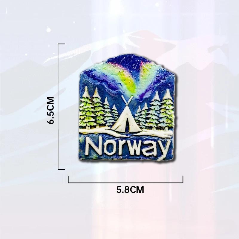 Aurora Kühlschrankaufkleber Reise Nordisch Einfach Norwegen Finnland Magnetaufkleber Heimdekoration Geschenk