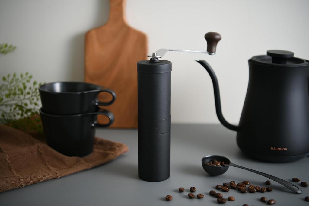 Yaxell Coffee Grinder for 81077 Beginners, Manual, Outdoor, Beginner's, Black,
