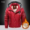 New Cotton-padded Men's Trend Plus Fleece Short Cotton-padded Jacket Young and Large Size Winter Coat with Hood