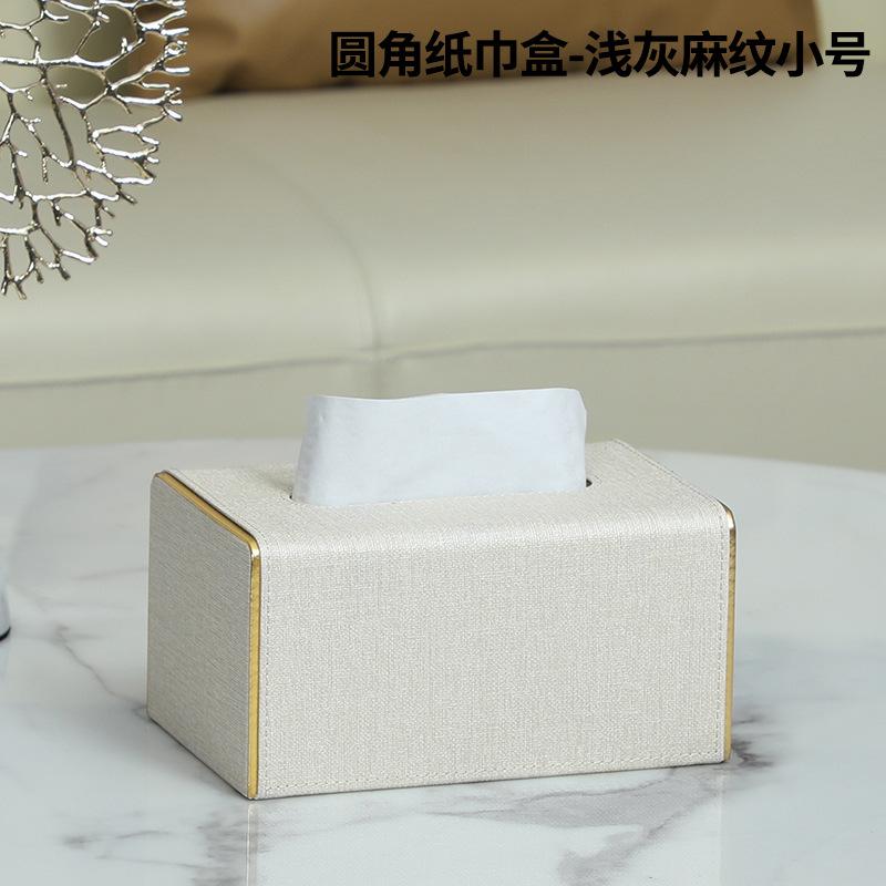 Boîte à mouchoirs de luxe de style européen, porte-mouchoirs en cuir de haute qualité, décoration pour salon, salle de bain, hôtel