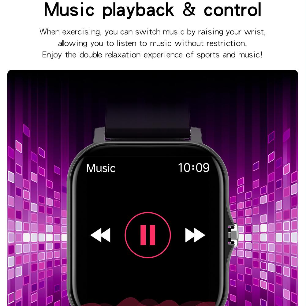 Chytré hodinky pro muže a ženy Dárek Plně dotykový displej Sportovní fitness hodinky Bluetooth volání Chytré hodinky Hudební náramkové hodinky Pk P8plus