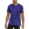 Adidas T Shirts Men's Purple Crew Neck Moderate Straight Fit HB7482