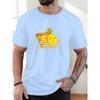 Men's Pizza Pineapple Pattern Summer Casual Crew Neck Short T-Shirt