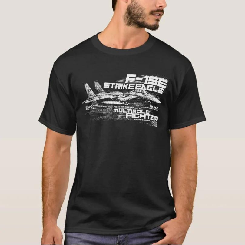 

Vintage F15E Strike Eagle Infographic TShirt 100 Cotton ONeck Summer Short Sleeve Casual Mens Tshirt Size S3XL S