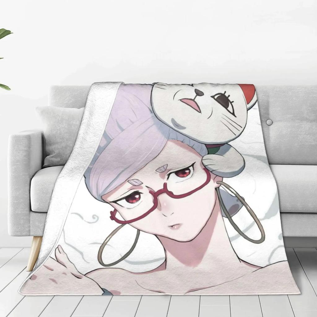 Seiko Ayase Dandadan Plush Blanket for Kids and Adults Soft Flannel Throw Blanket Warm Bedspread for Bedroomized Quality