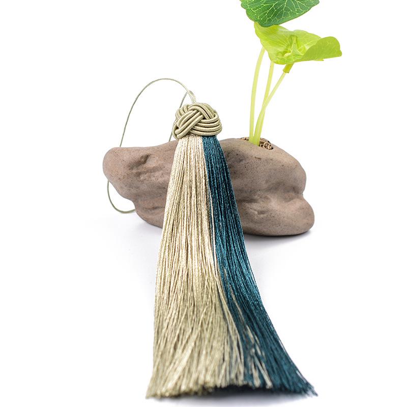 Hand-Woven Double Tassel Mixed-Color Bookmark: No Fading or Bending